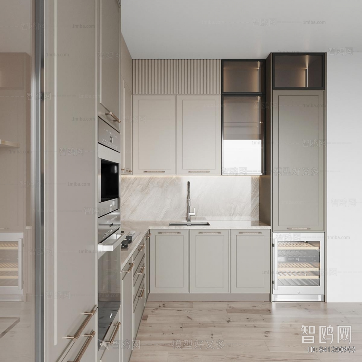 Simple European Style Kitchen Cabinet