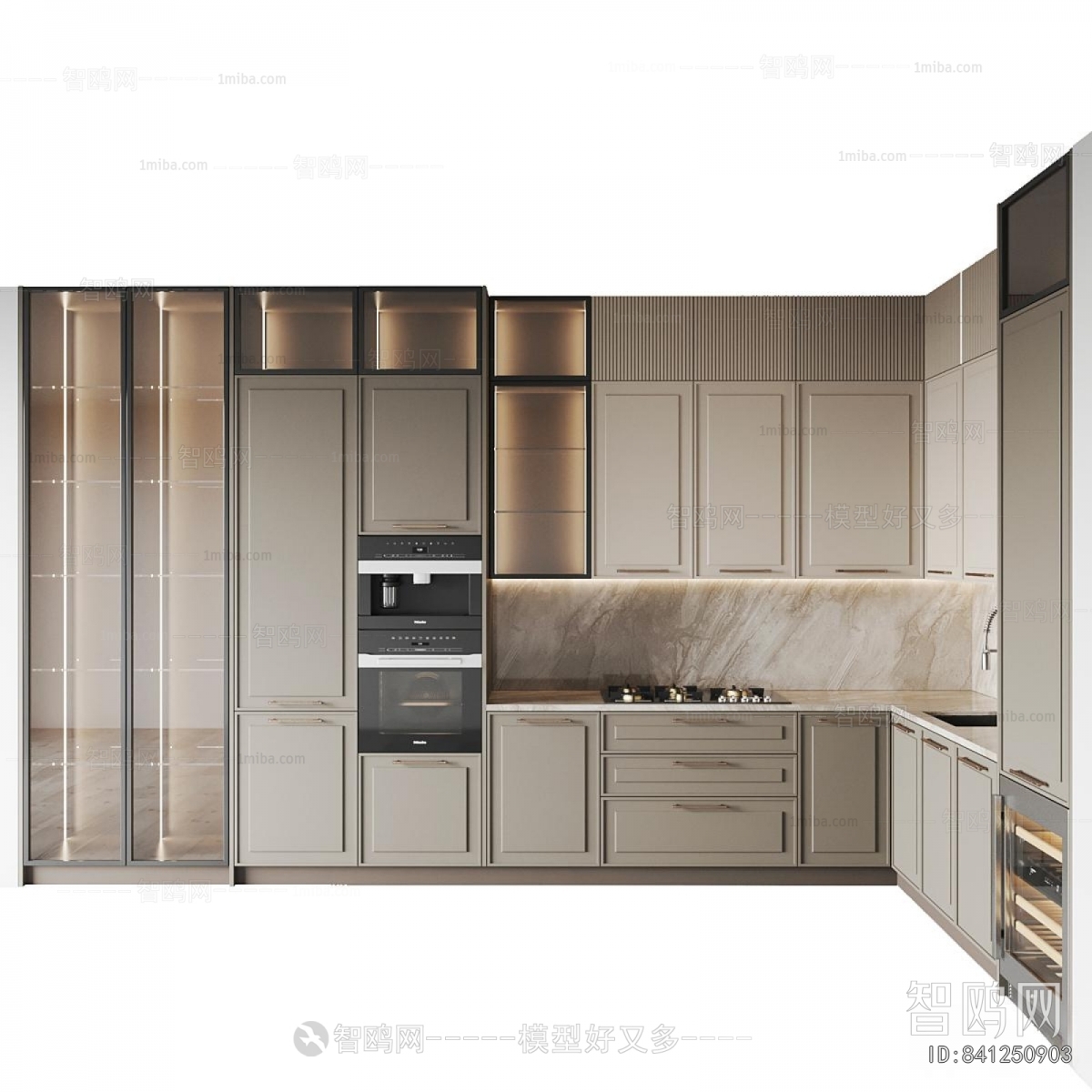 Simple European Style Kitchen Cabinet