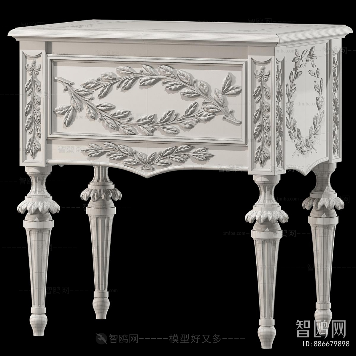 French Style Bedside Cupboard