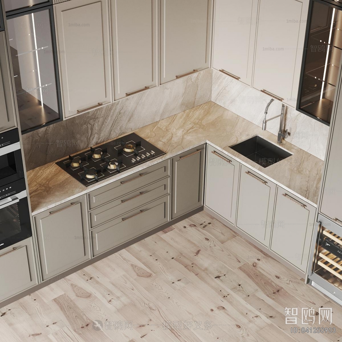 Simple European Style Kitchen Cabinet