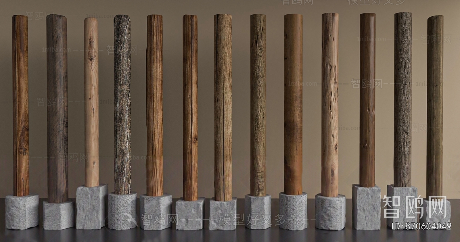 Wabi-sabi Style Column
