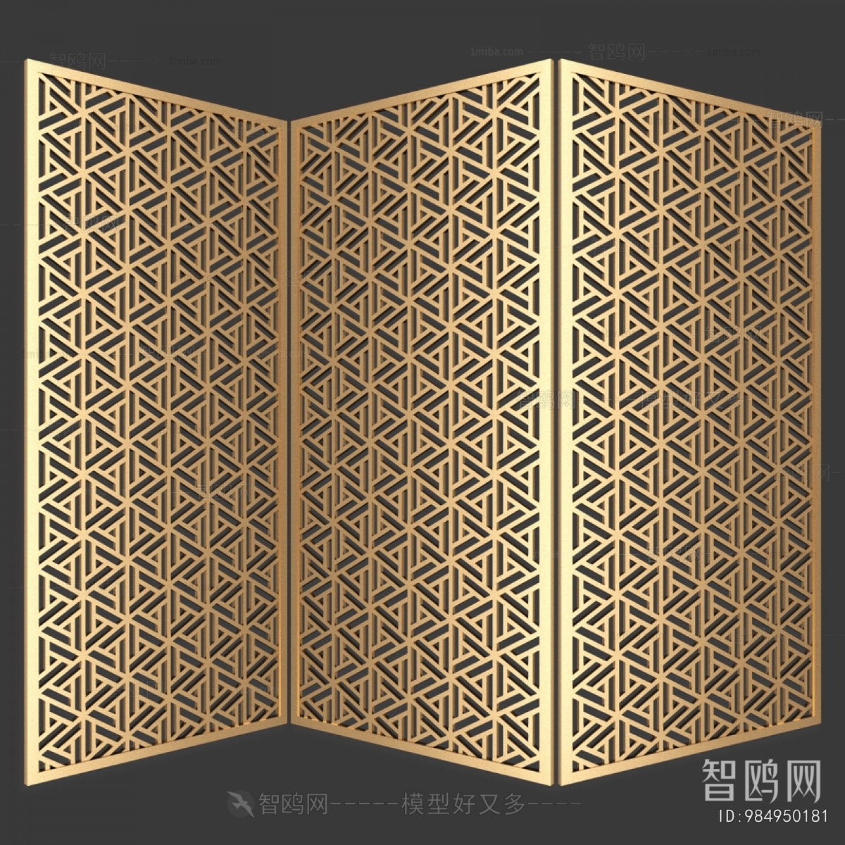 New Chinese Style Metal Screen Partition