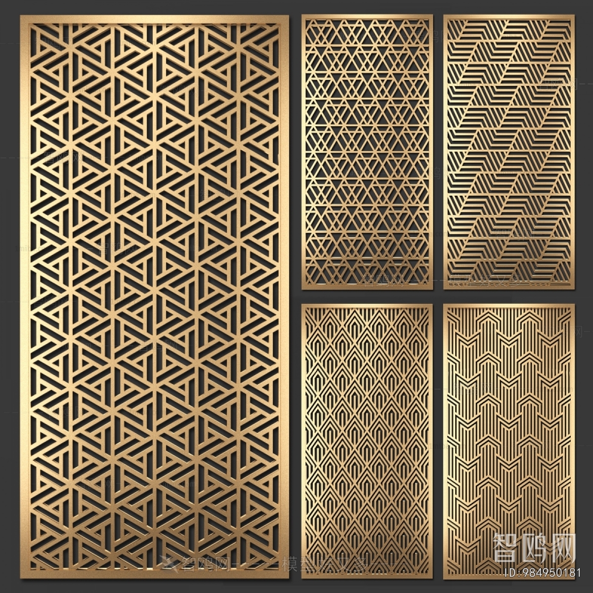 New Chinese Style Metal Screen Partition