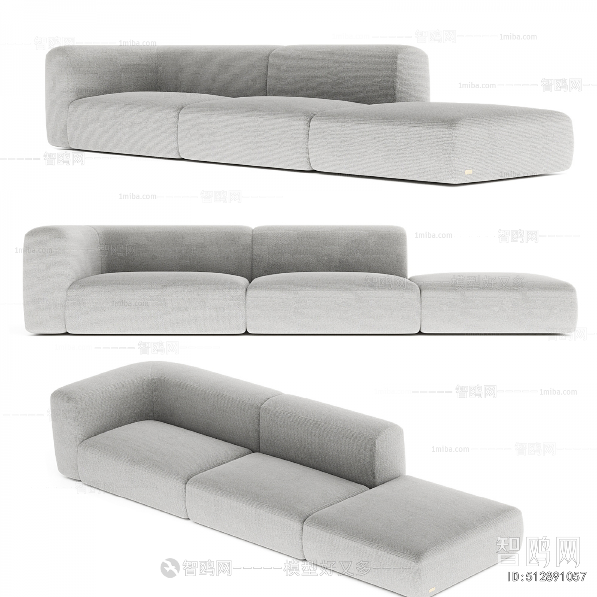 Modern Three-seat Sofa
