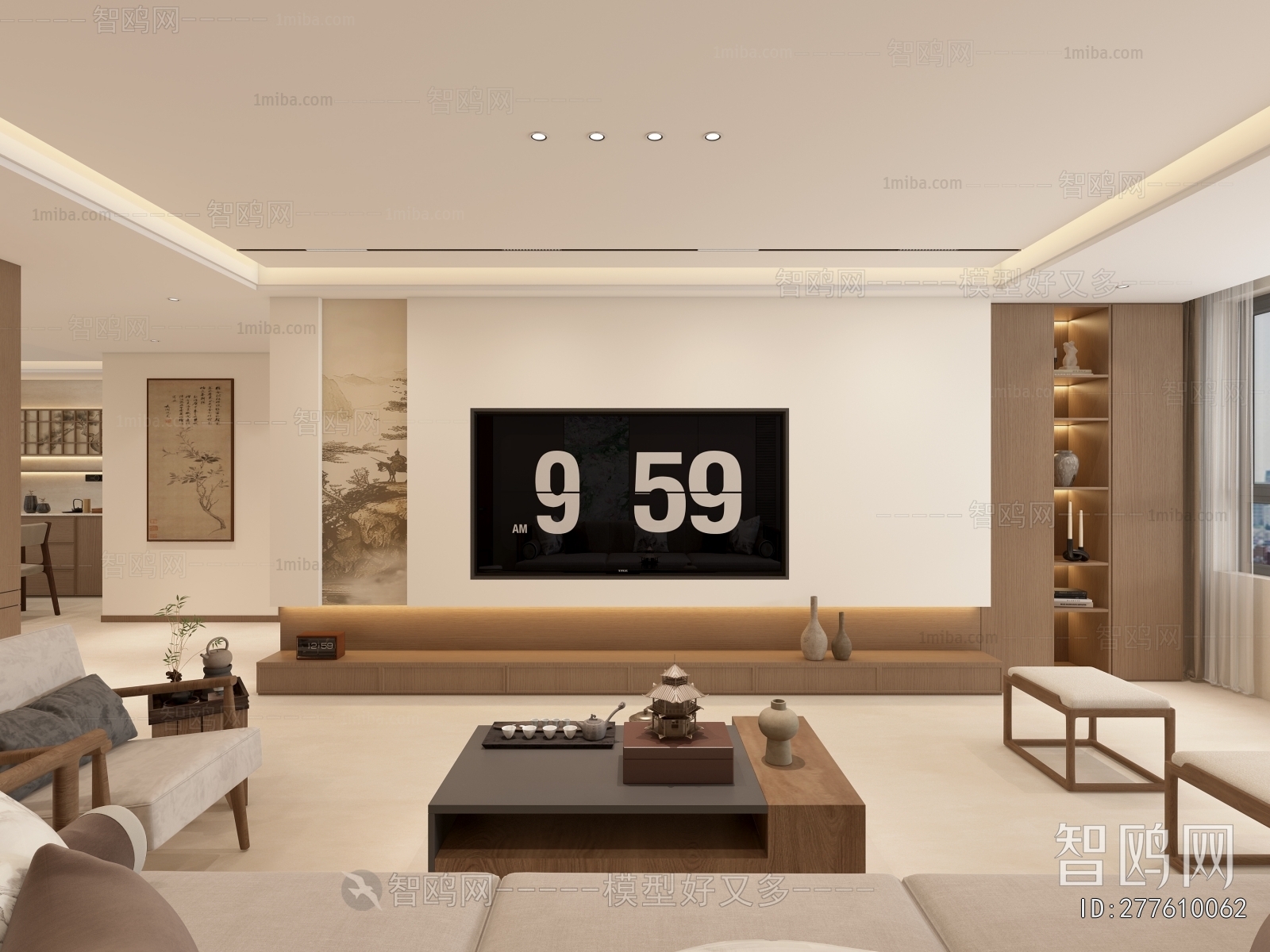 New Chinese Style A Living Room