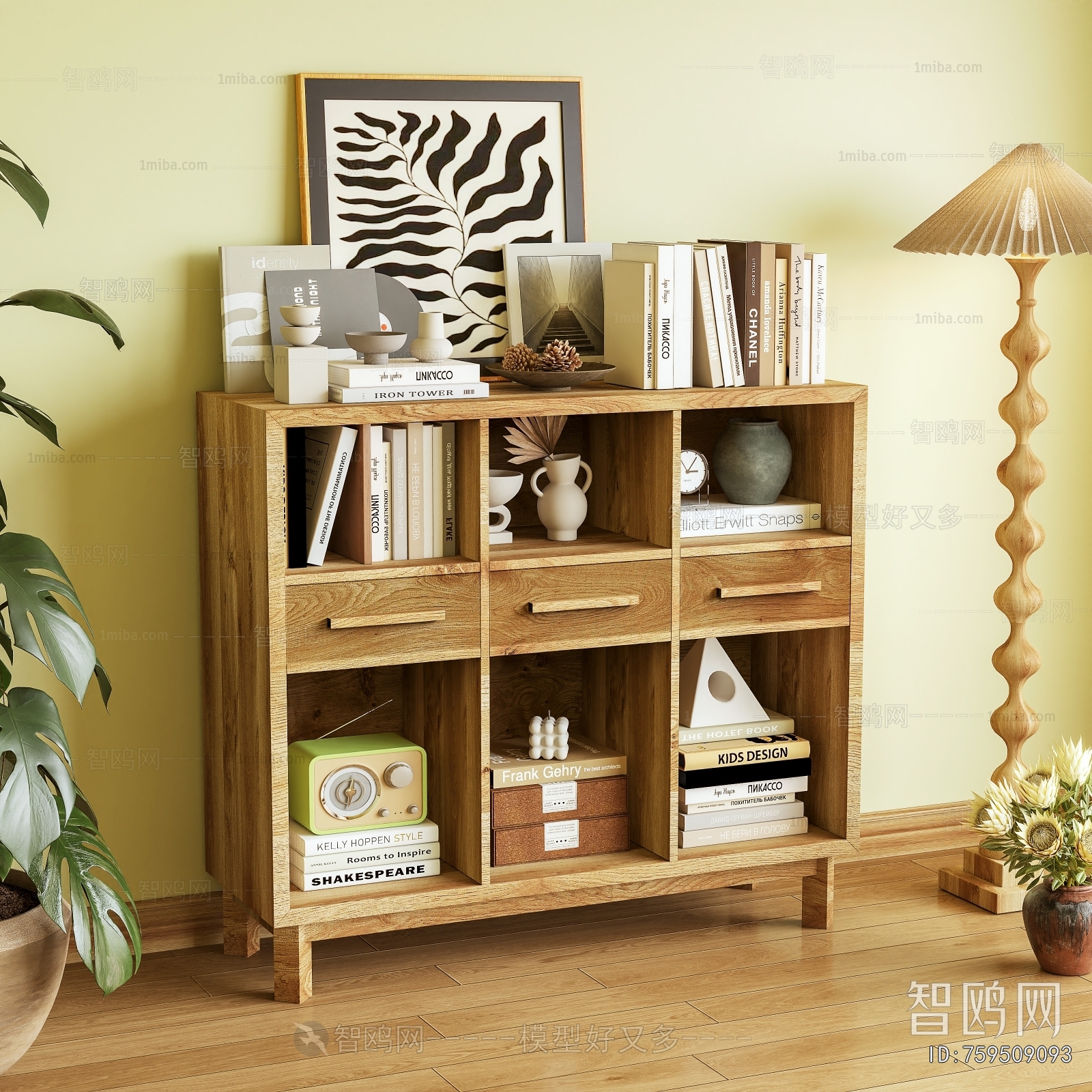 Wabi-sabi Style Bookcase