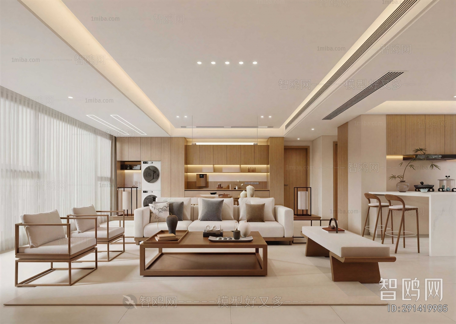 New Chinese Style A Living Room