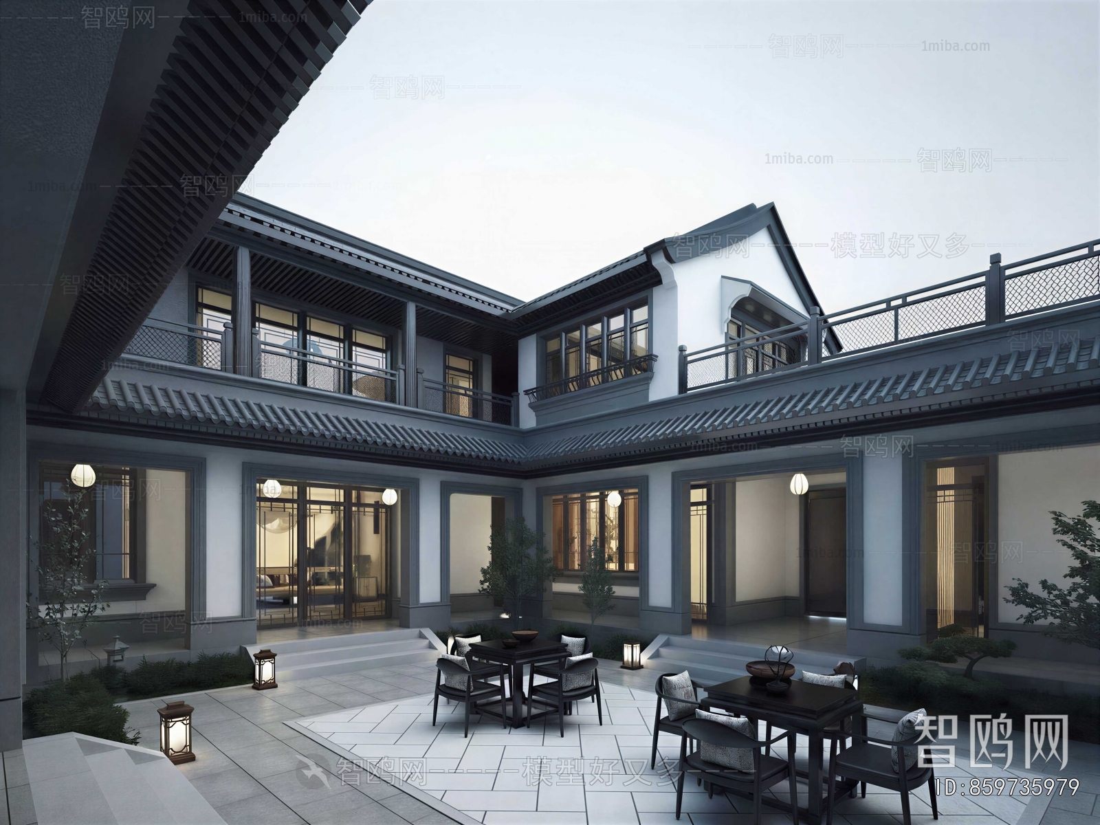 New Chinese Style Courtyard/landscape