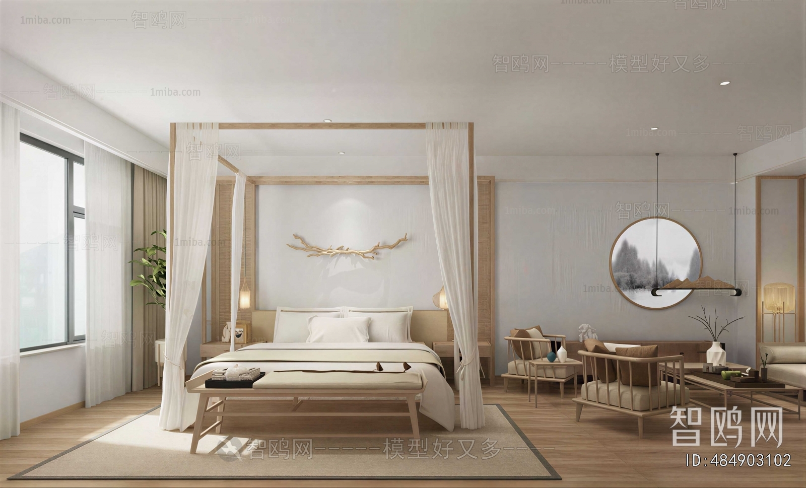 New Chinese Style Bedroom