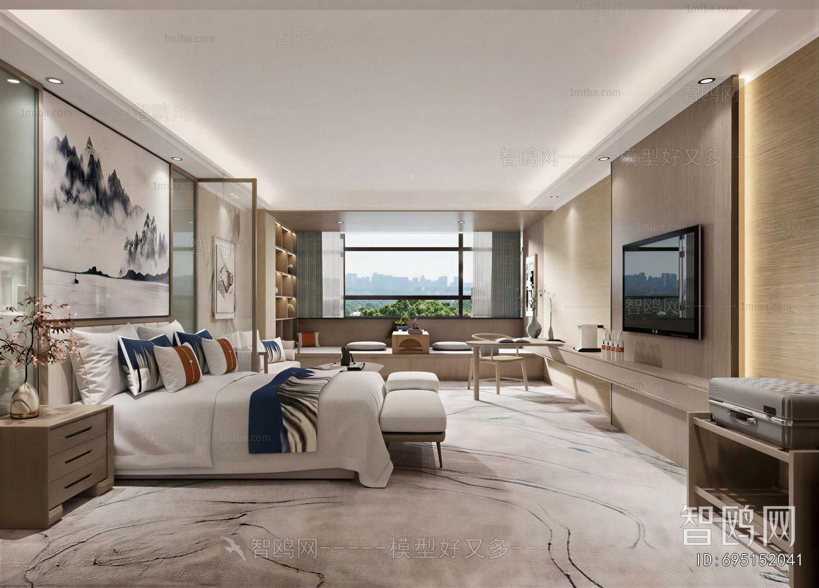 New Chinese Style Bedroom