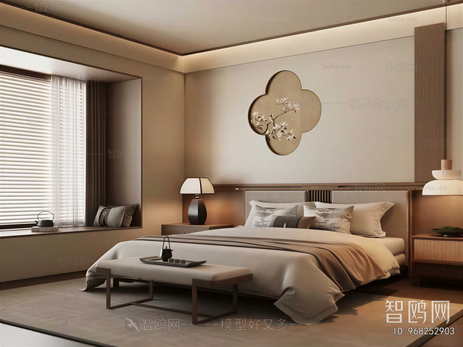 New Chinese Style Bedroom