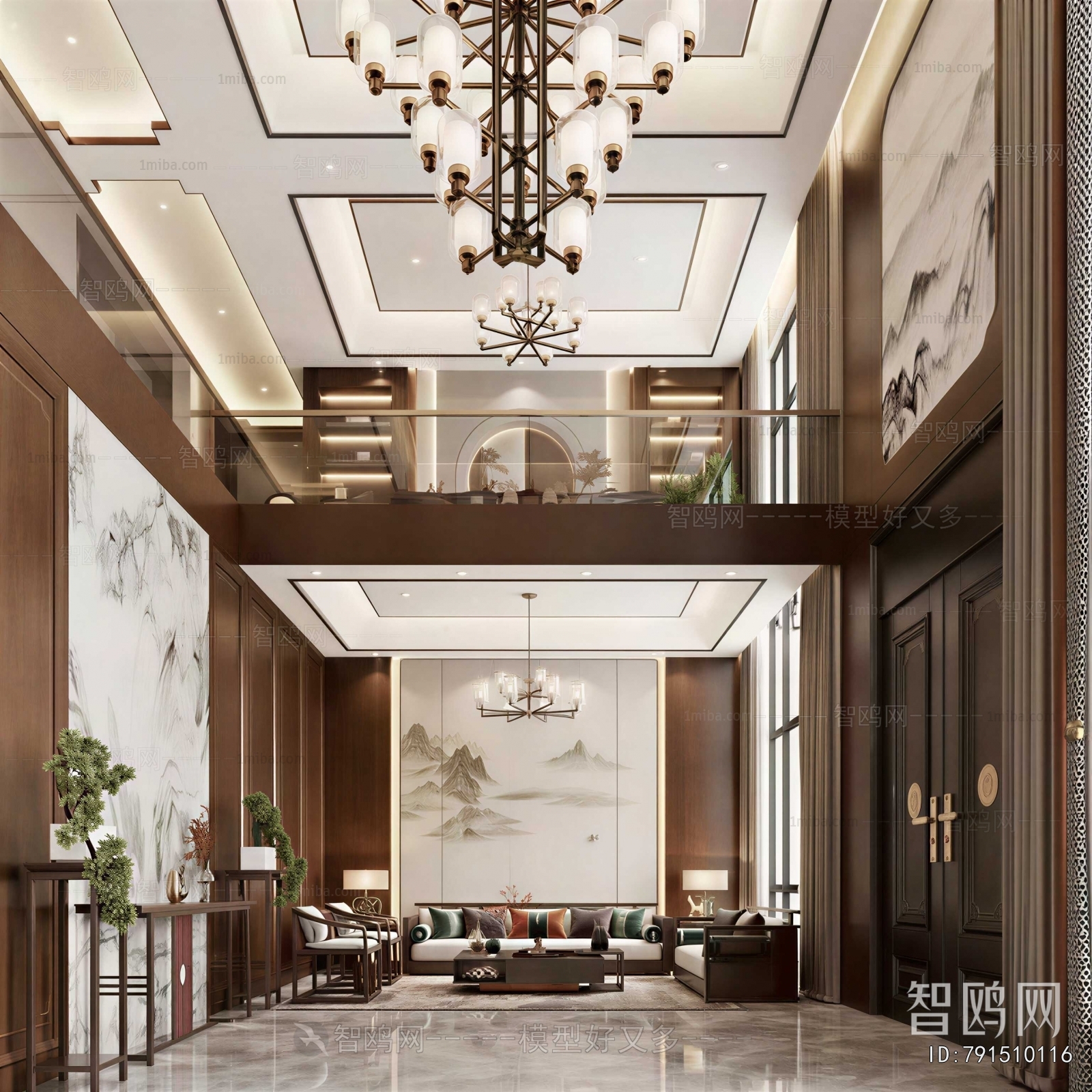 New Chinese Style A Living Room