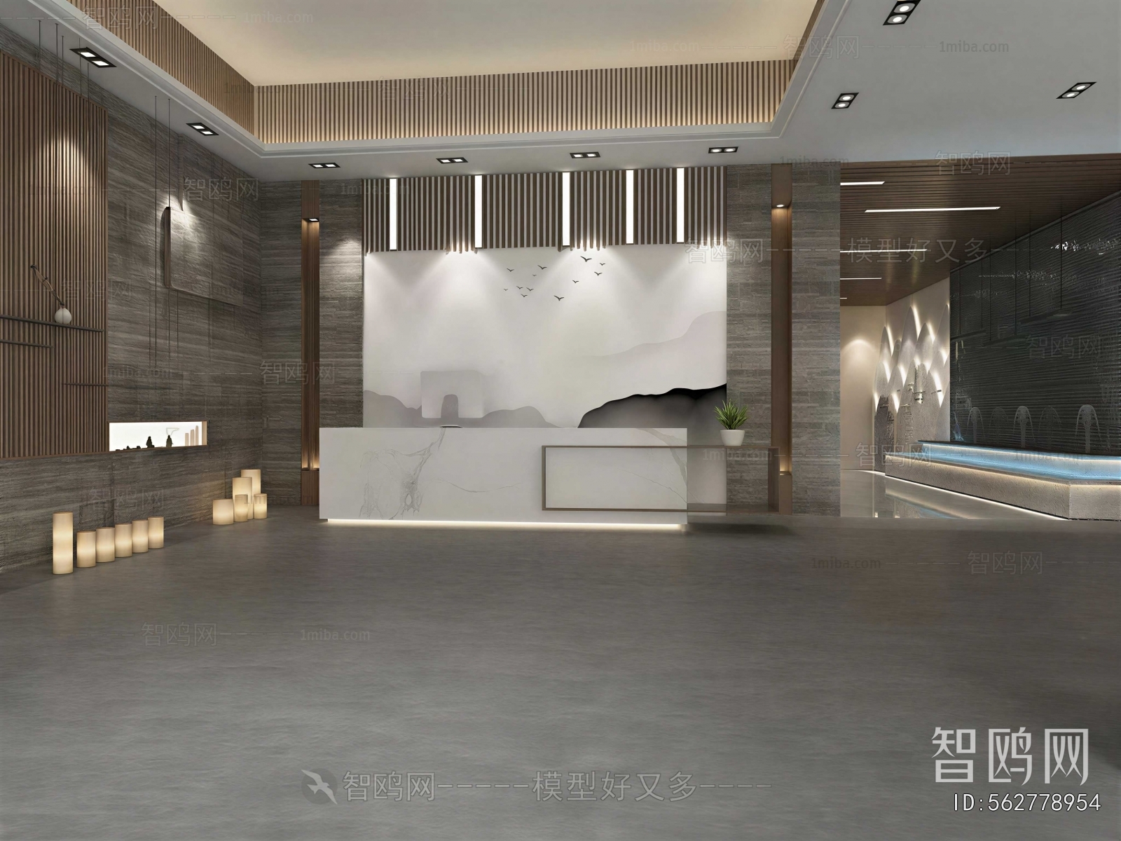 New Chinese Style Office Reception Desk