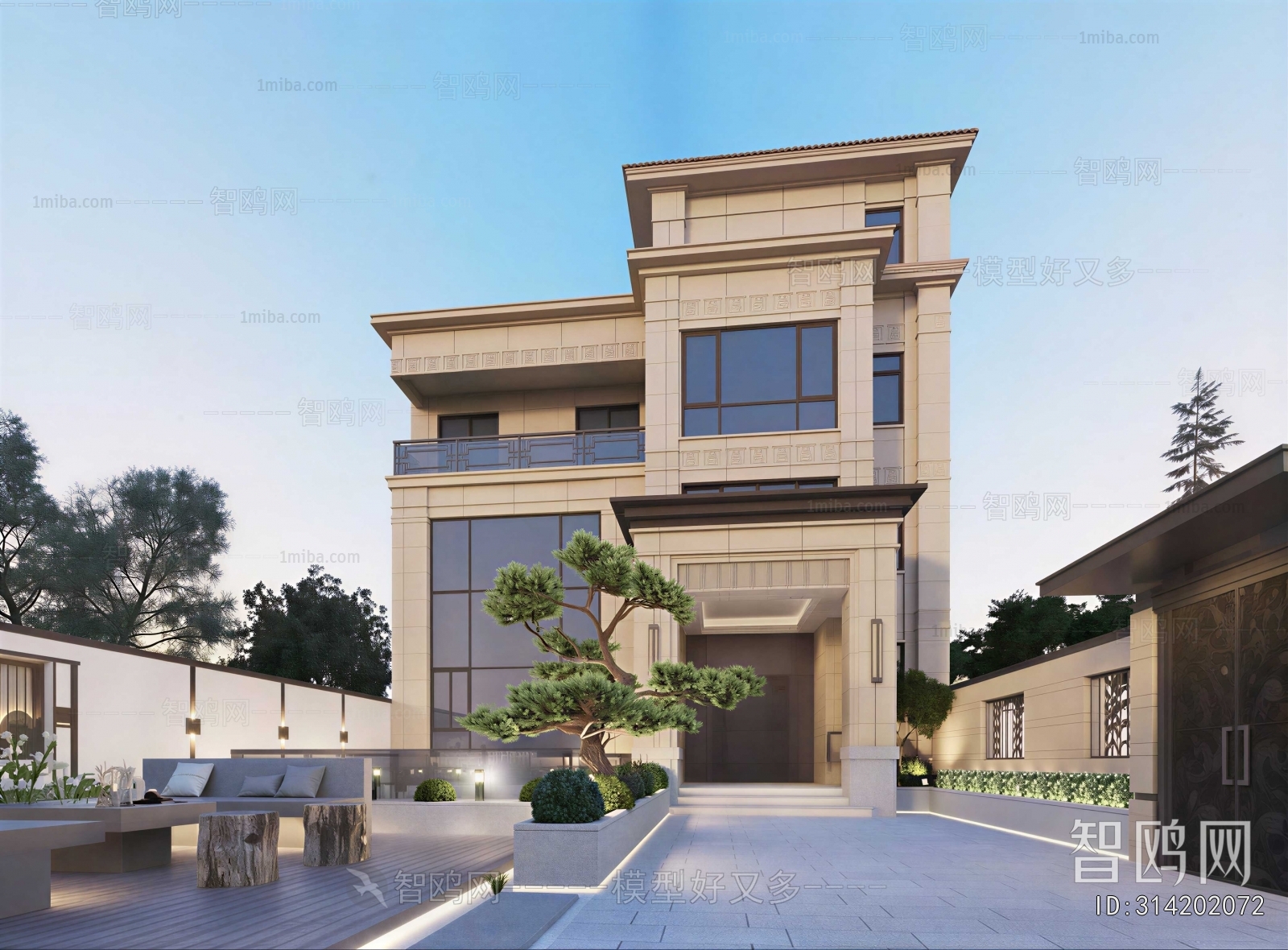 New Chinese Style Courtyard/landscape