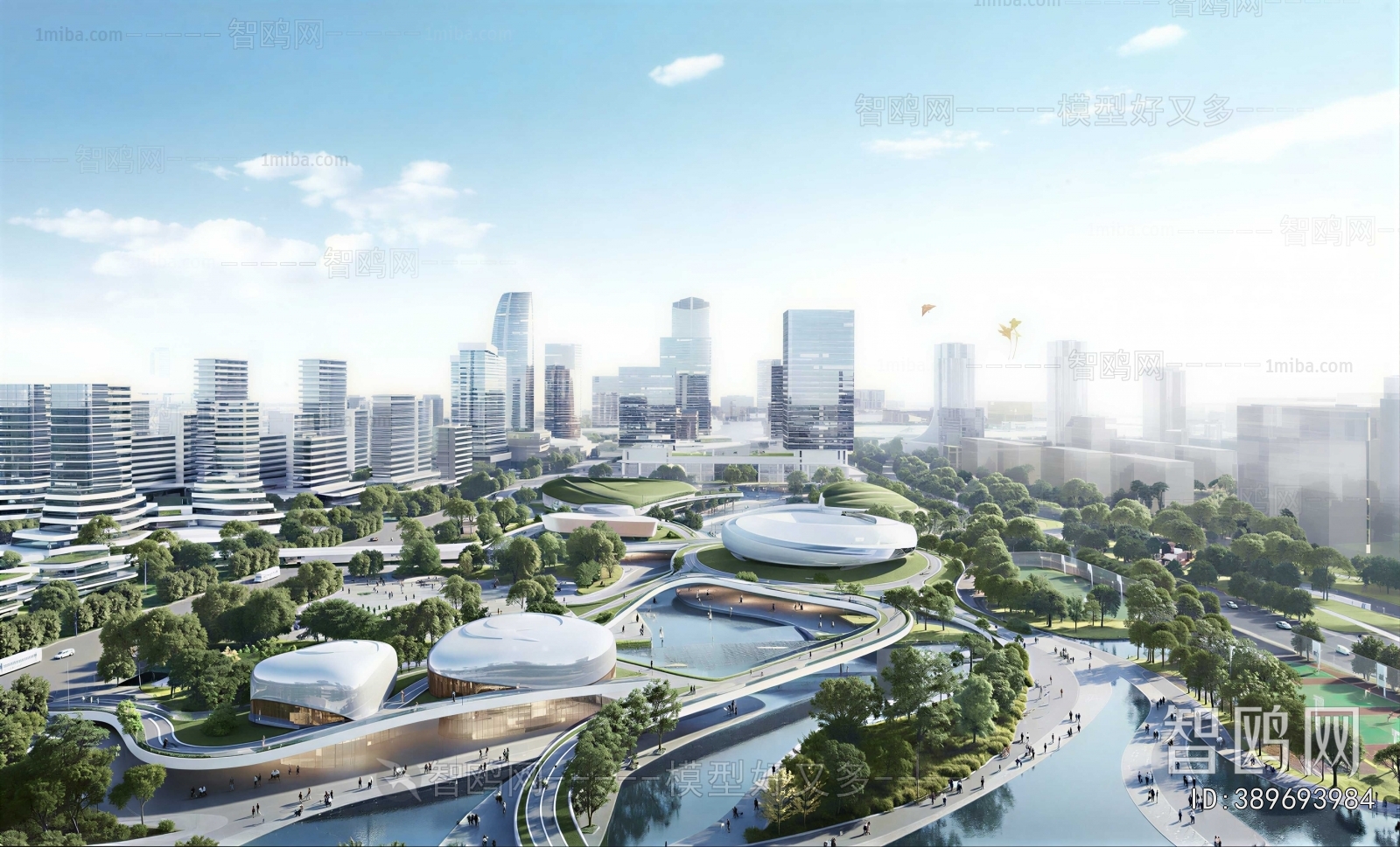 Modern Architectural Bird's-eye View Planning