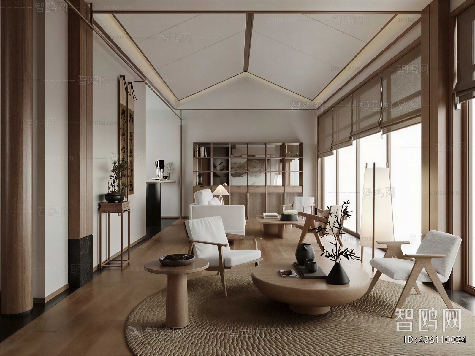 New Chinese Style A Living Room