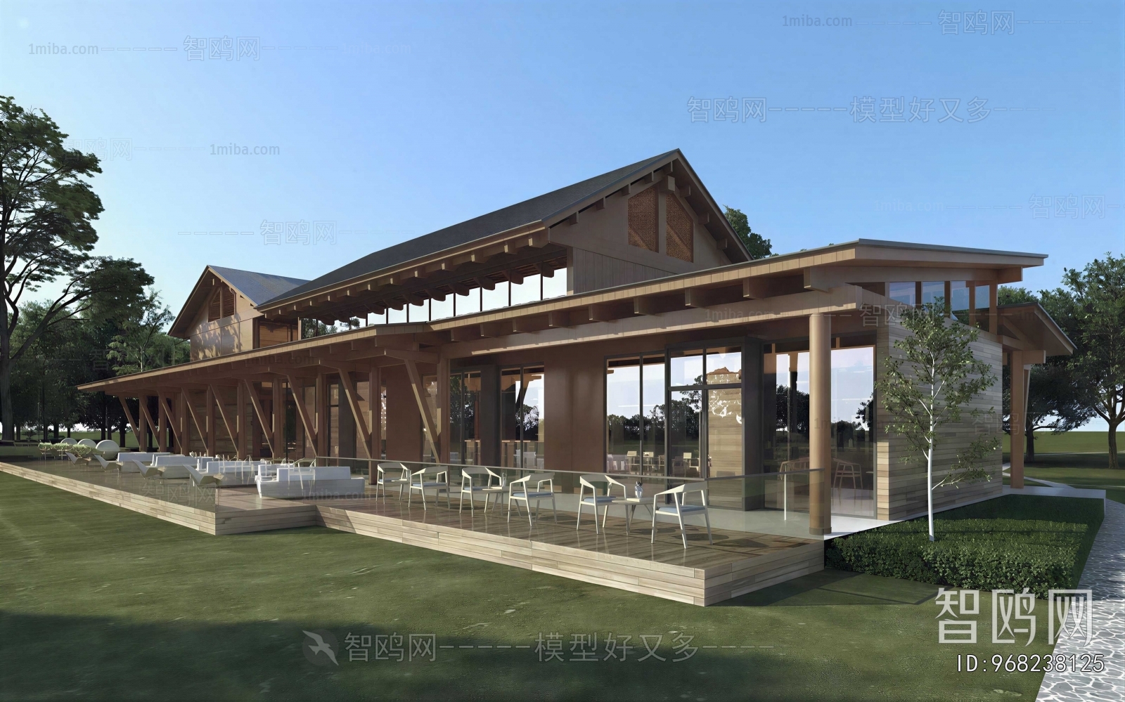 New Chinese Style Appearance Of Commercial Building