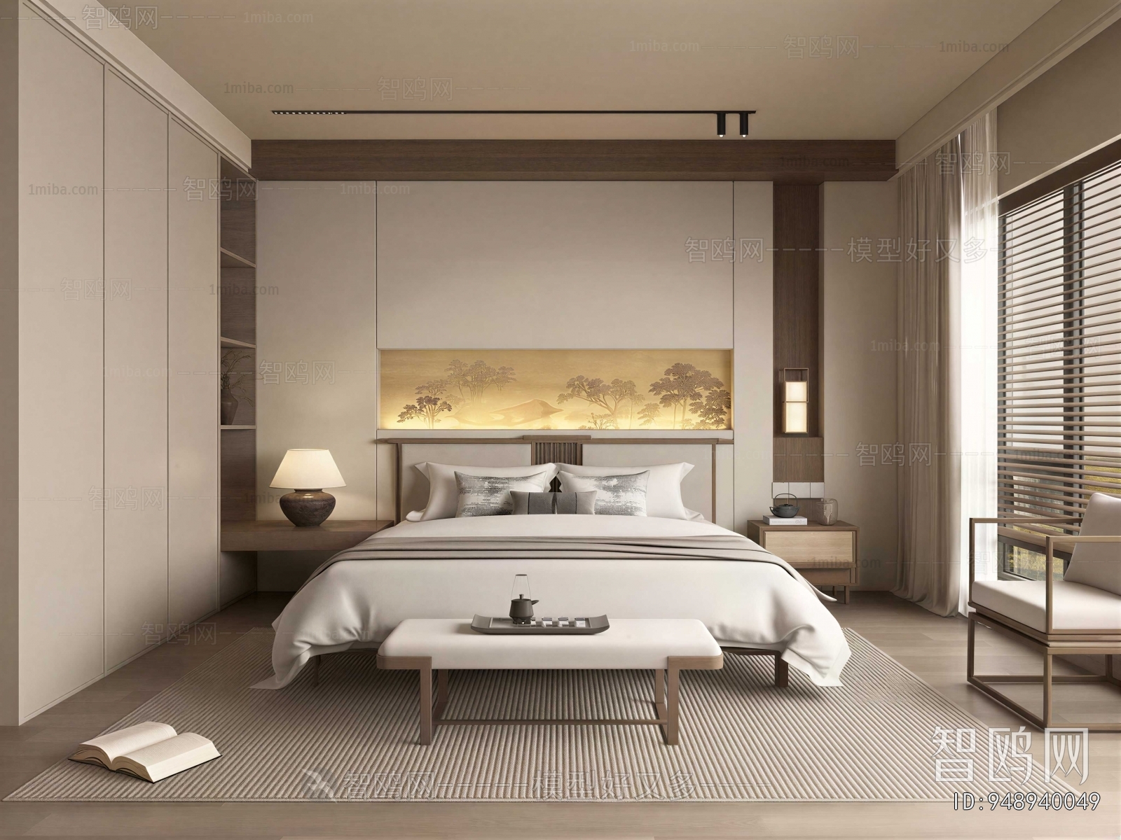 New Chinese Style Bedroom