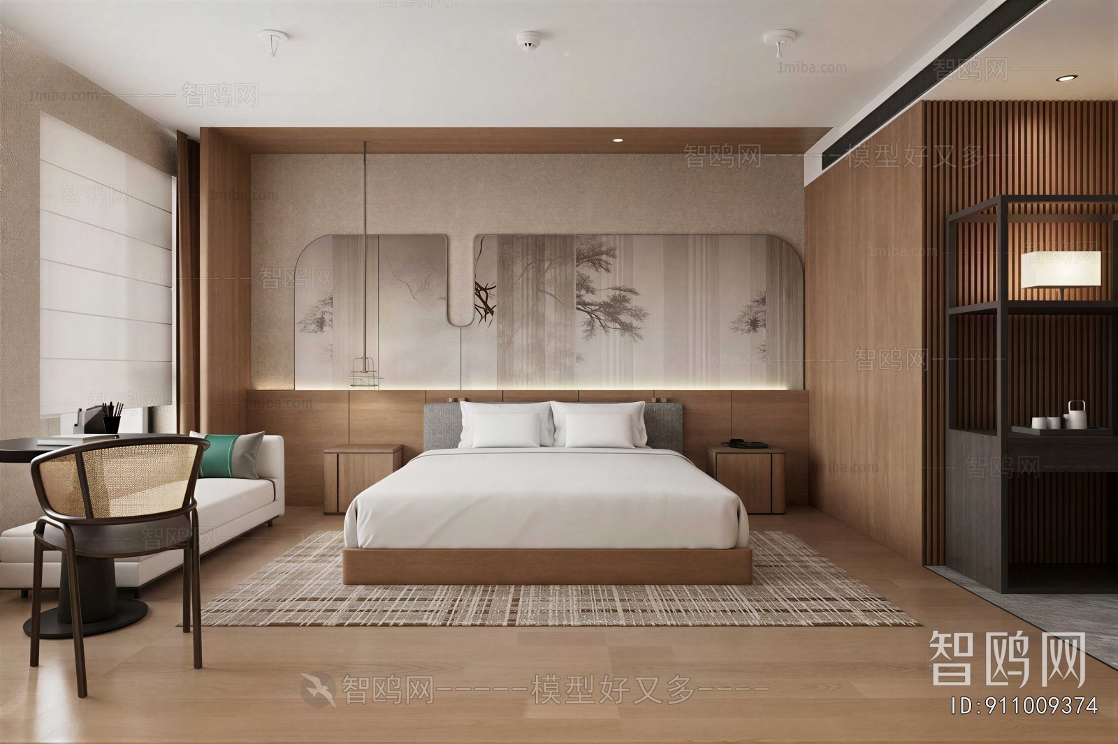 New Chinese Style Bedroom
