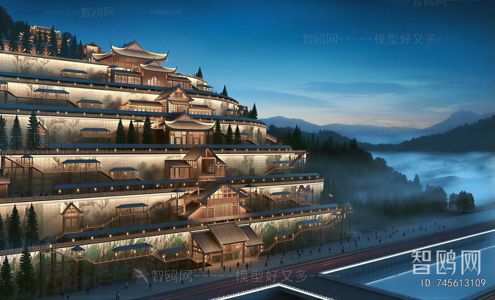 New Chinese Style Building Appearance