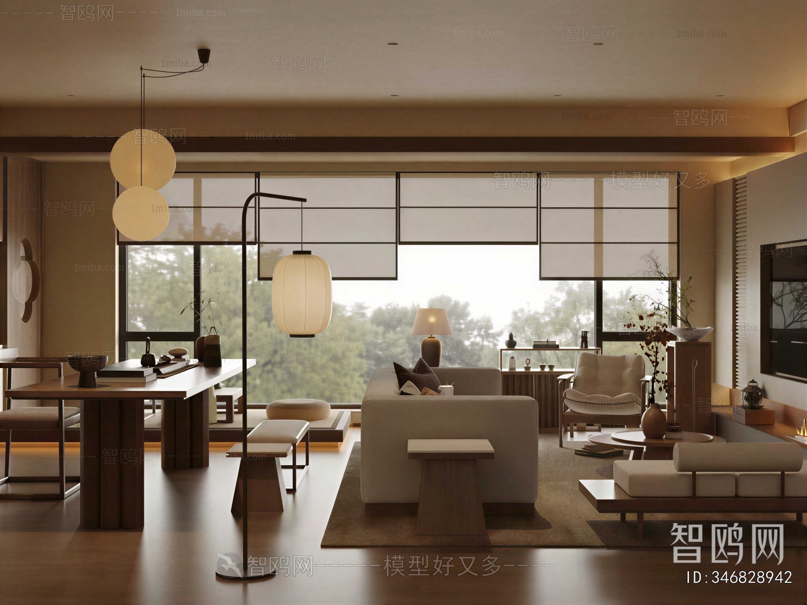 New Chinese Style A Living Room