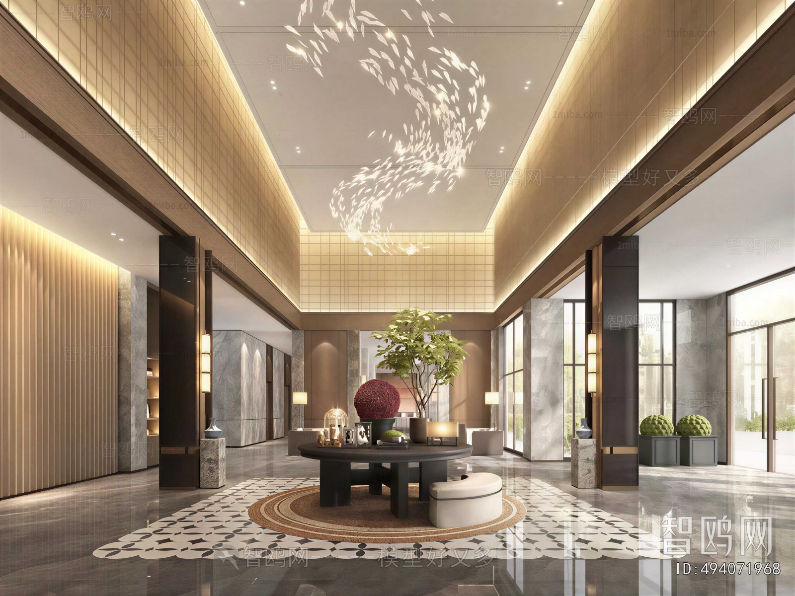 New Chinese Style Lobby Hall