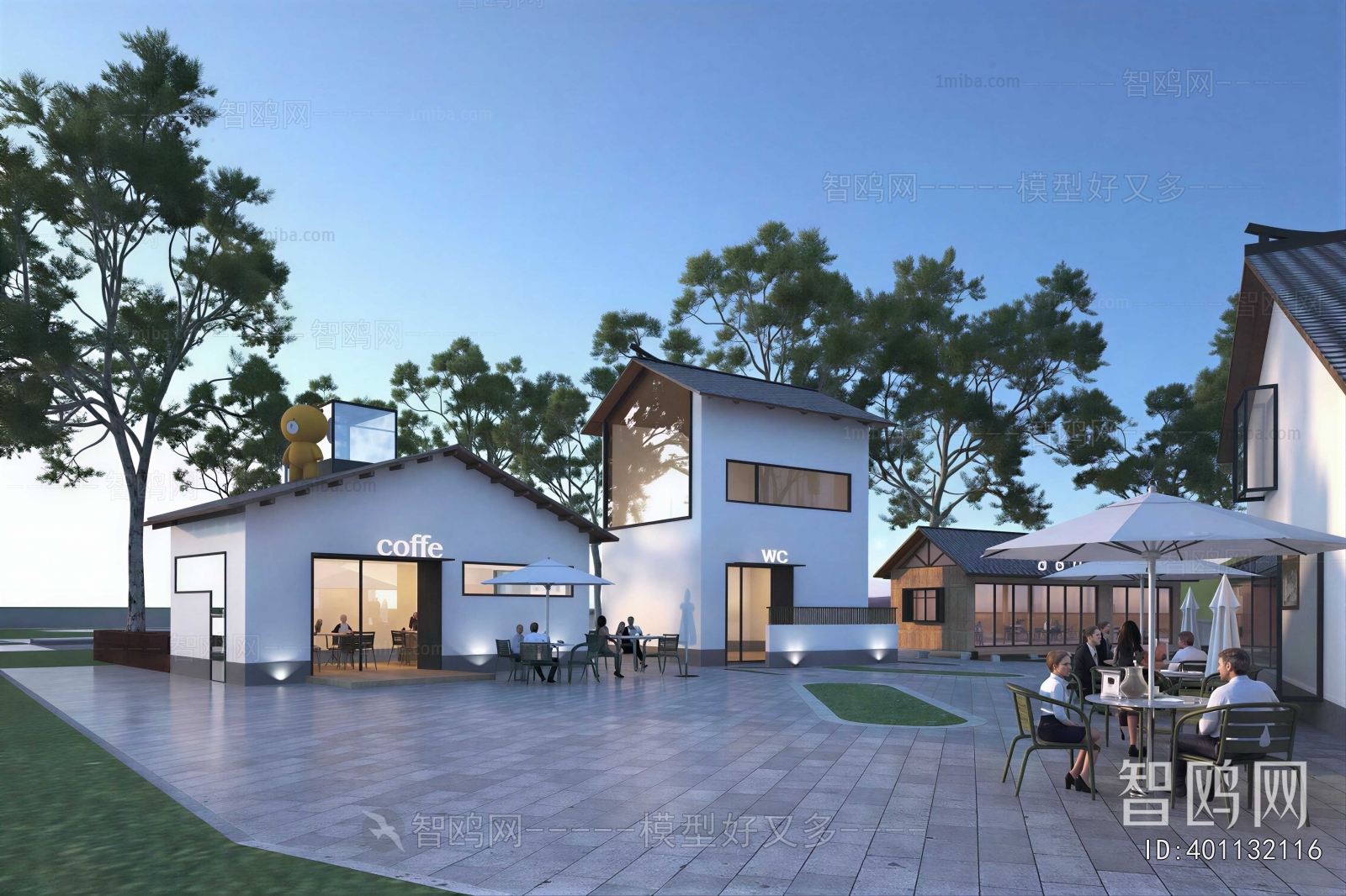 New Chinese Style Appearance Of Commercial Building