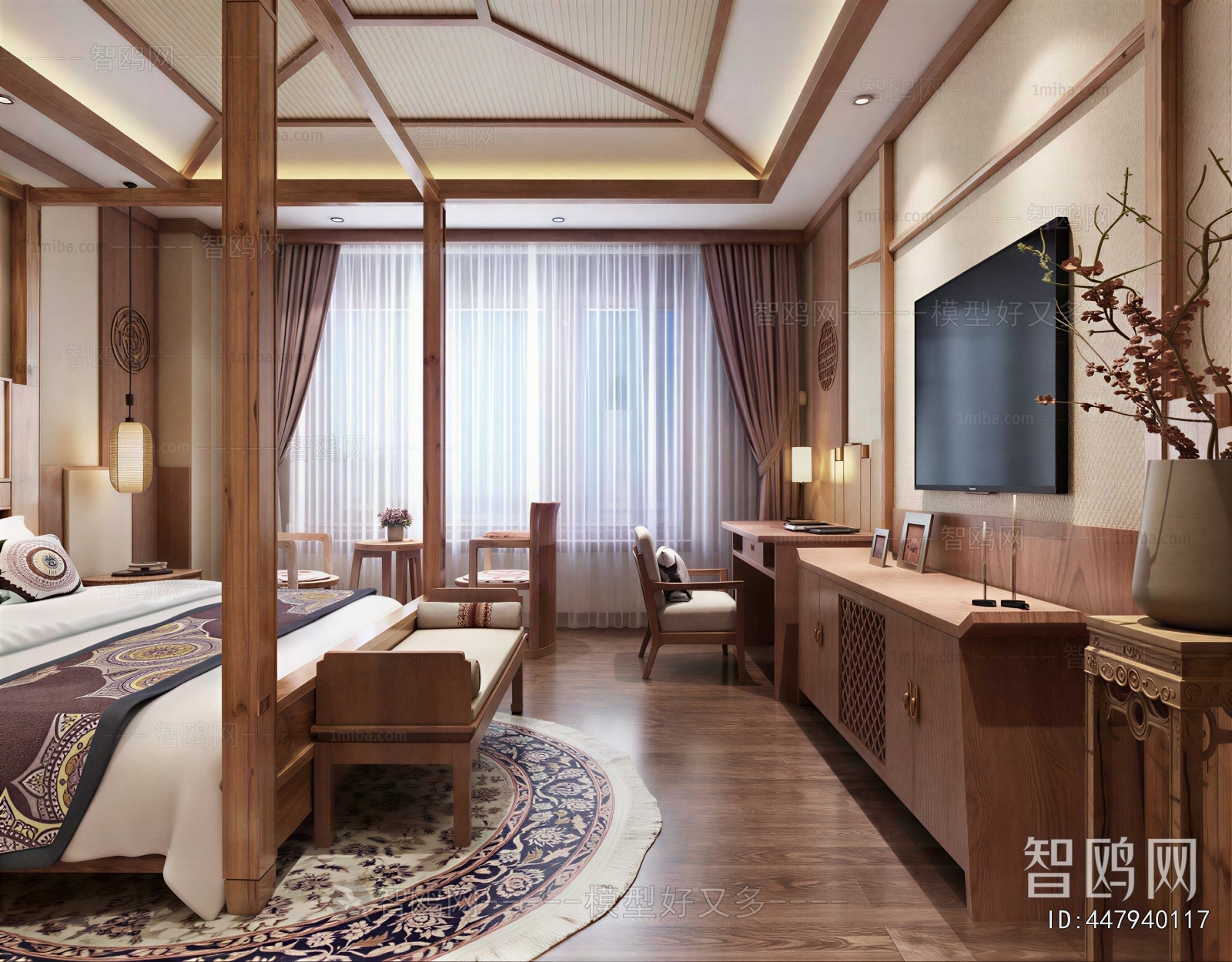 New Chinese Style Bedroom