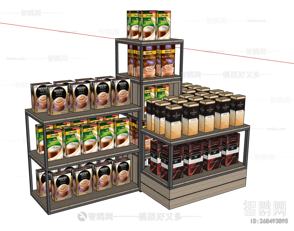 Modern Supermarket Shelf