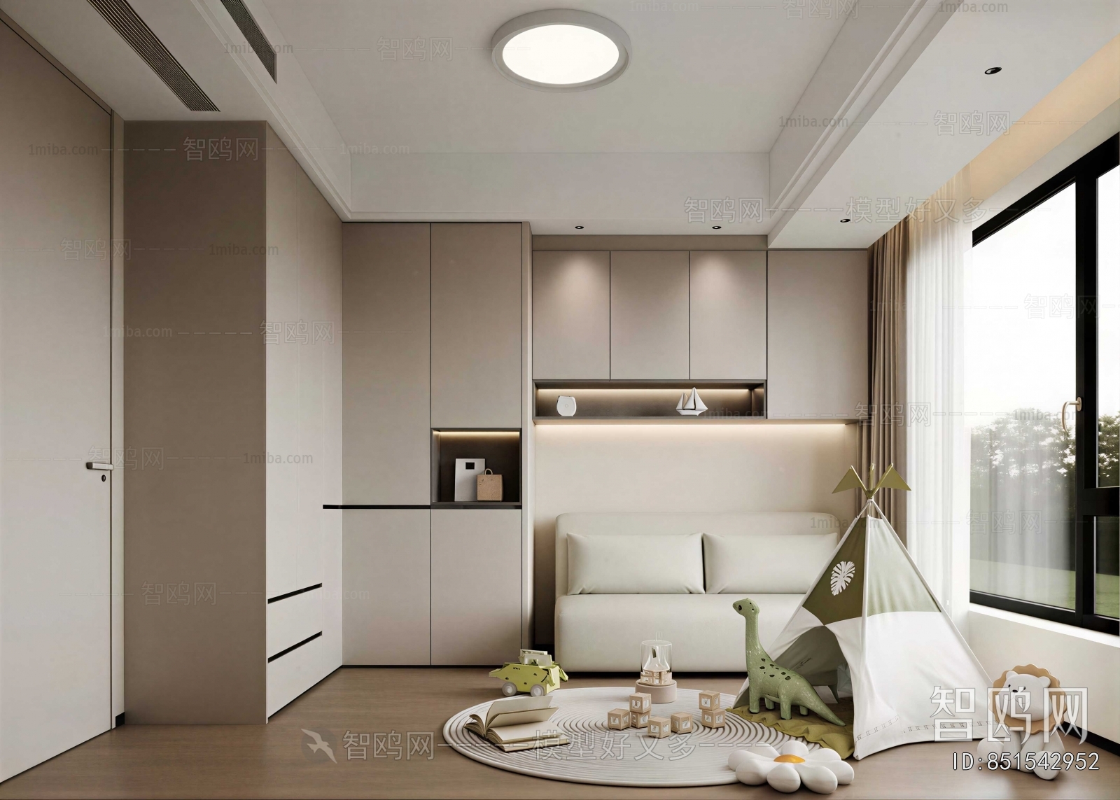 Modern Children's Room Activity Room