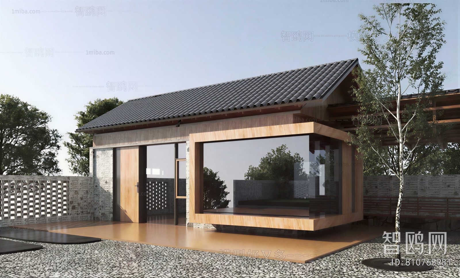 New Chinese Style Appearance Of Commercial Building