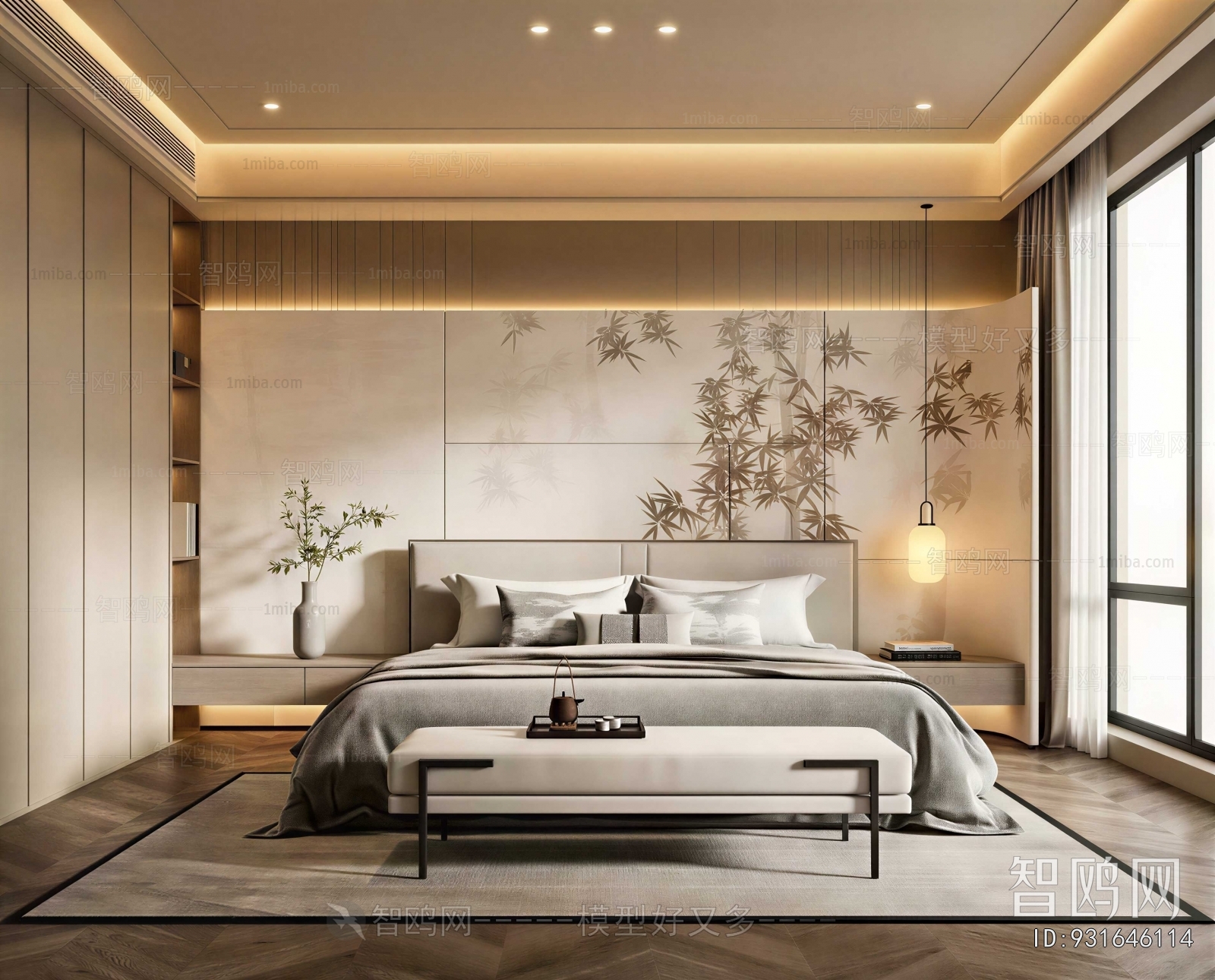 New Chinese Style Bedroom