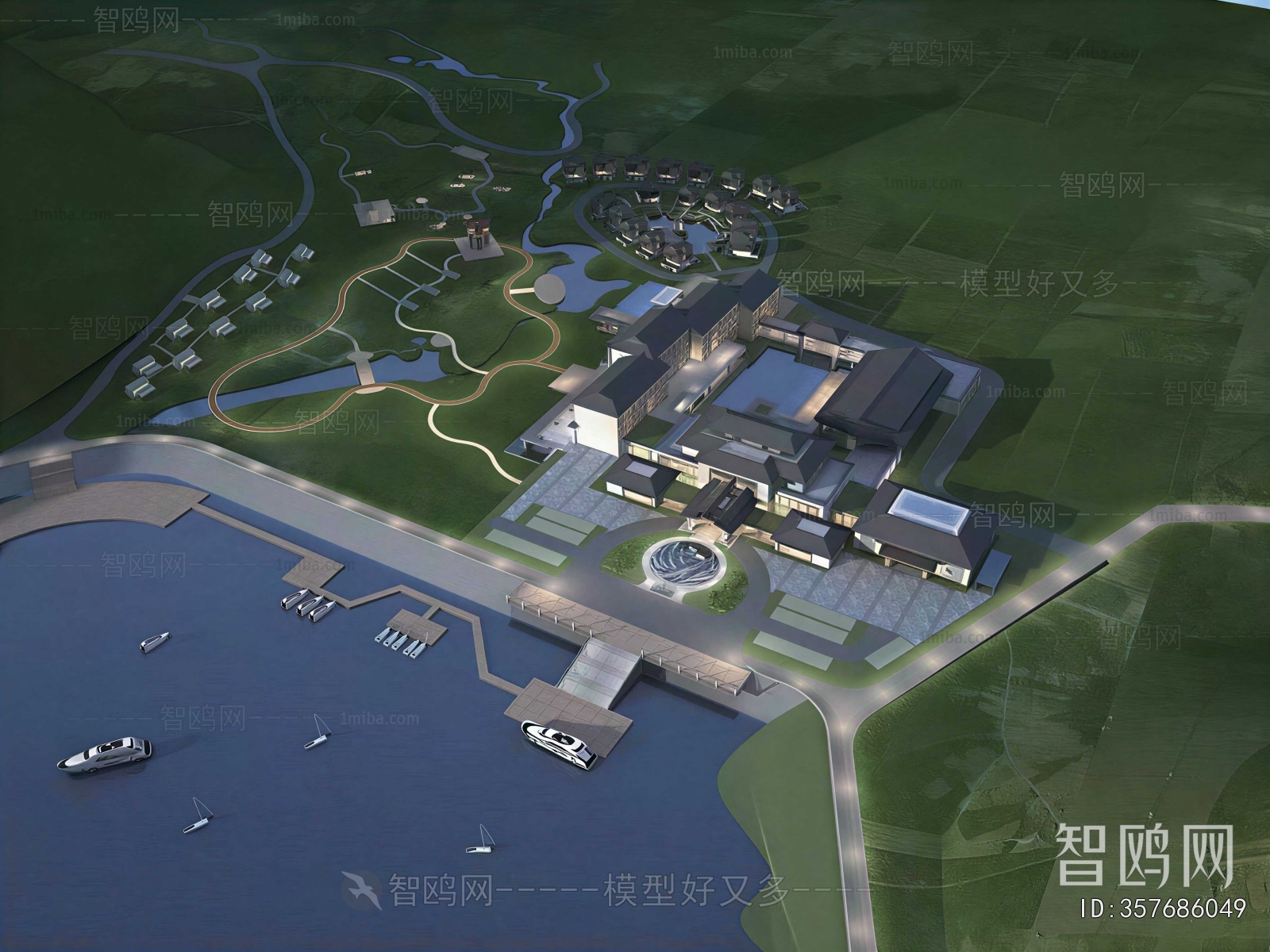 Modern Architectural Bird's-eye View Planning