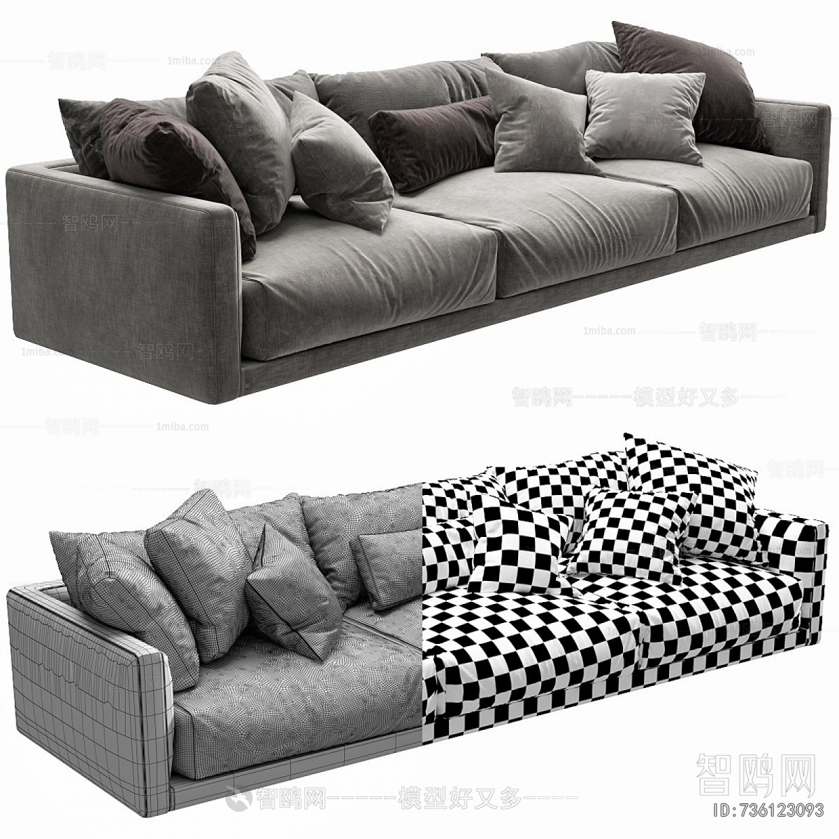 Modern Three-seat Sofa