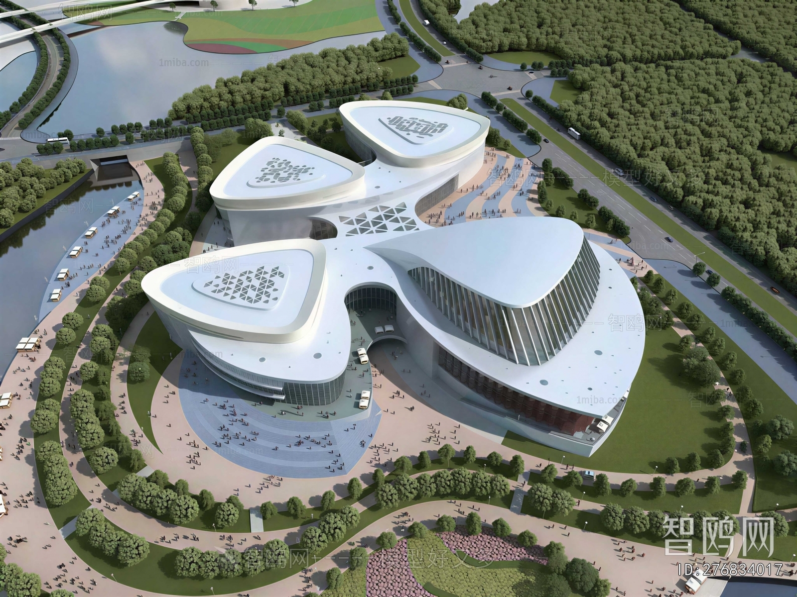 Modern Architectural Bird's-eye View Planning