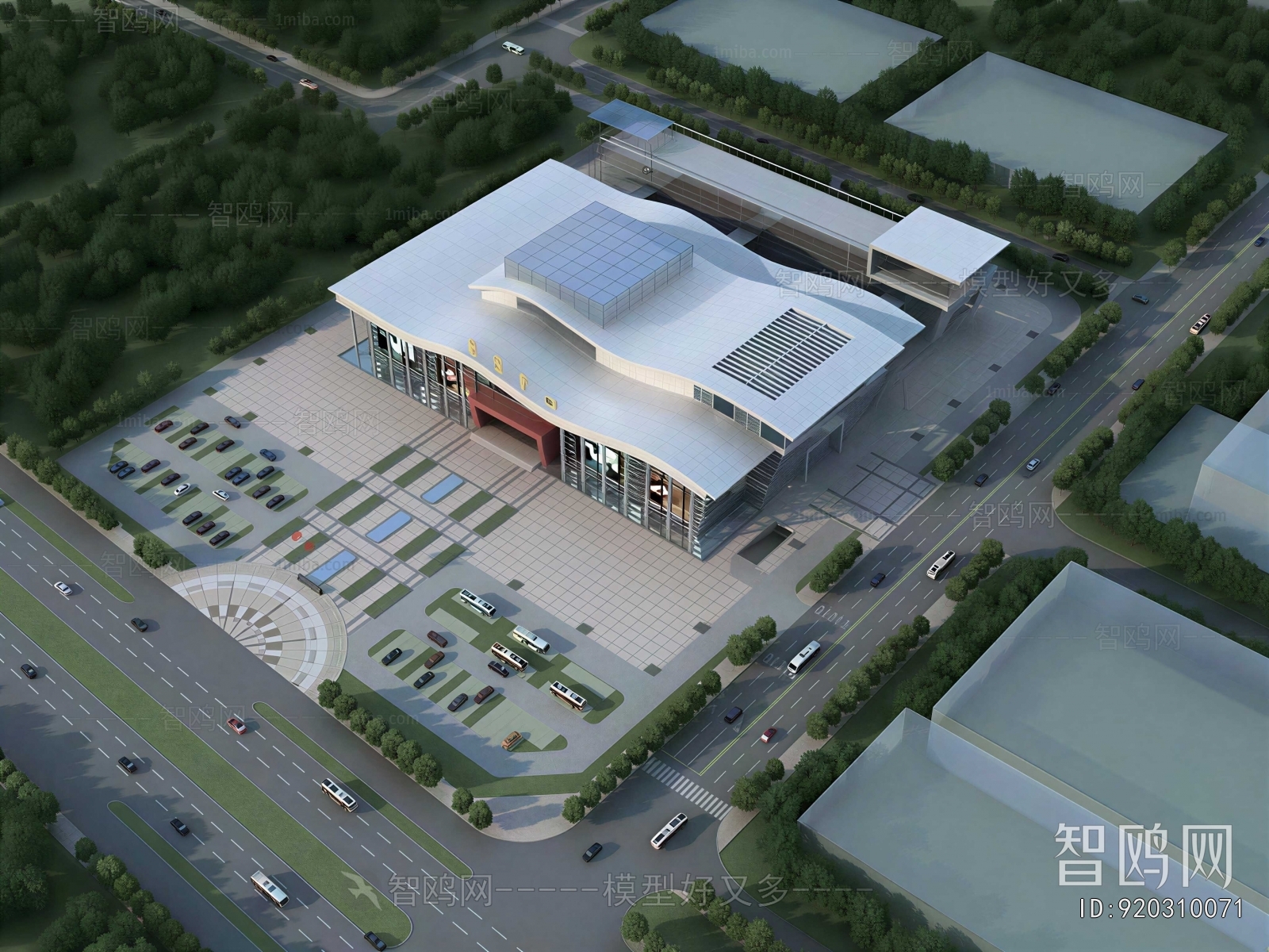 Modern Architectural Bird's-eye View Planning