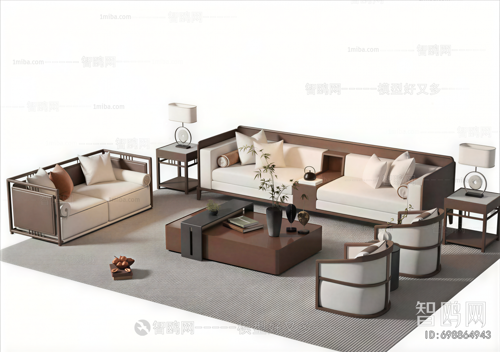 New Chinese Style Sofa Combination
