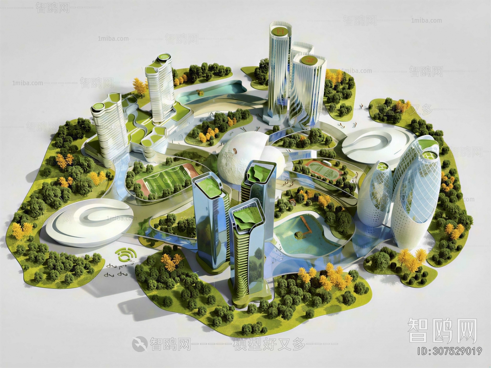 Modern Architectural Bird's-eye View Planning