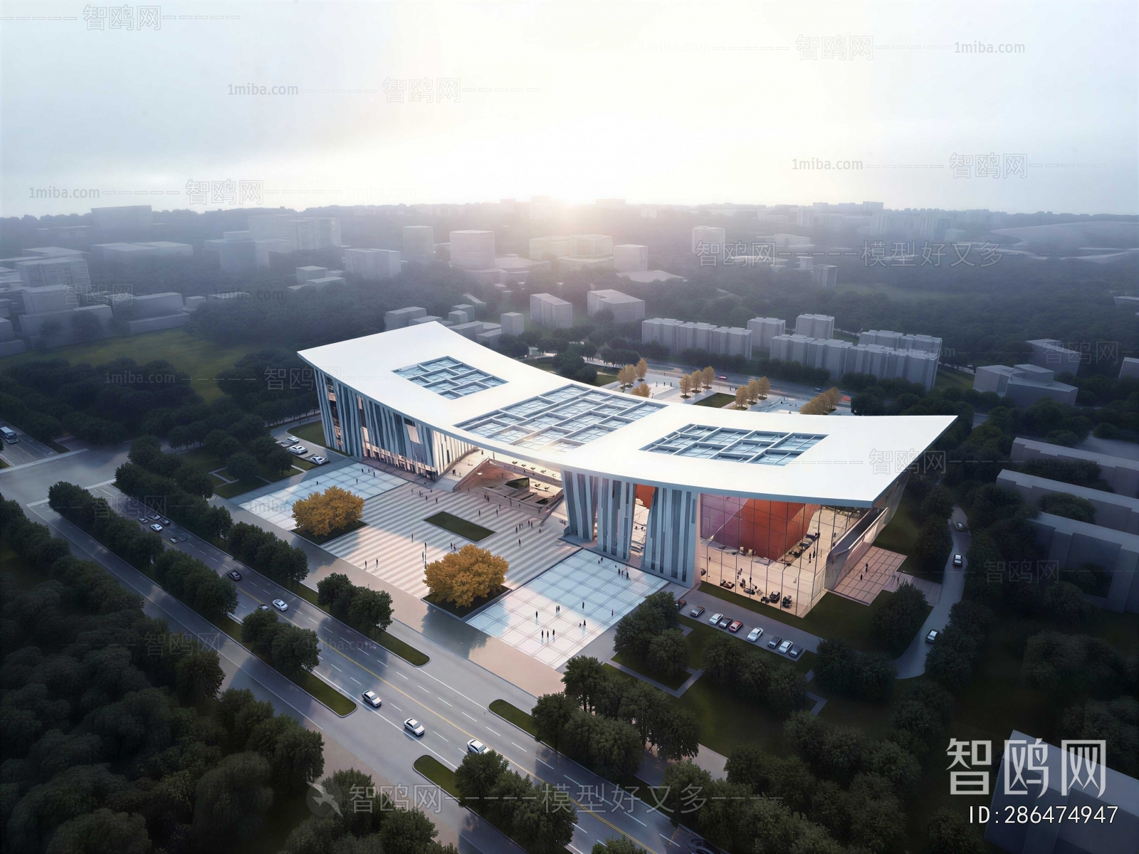 Modern Architectural Bird's-eye View Planning