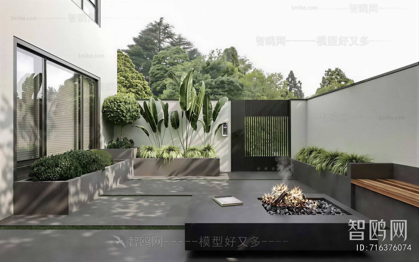 Modern Courtyard/landscape