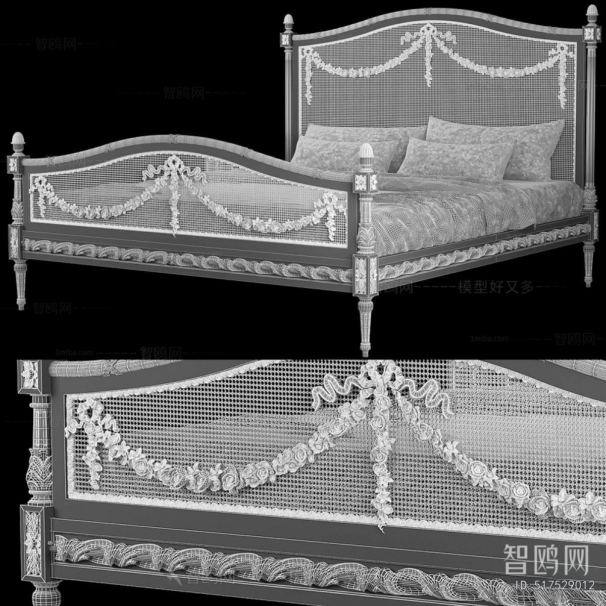 French Style Double Bed