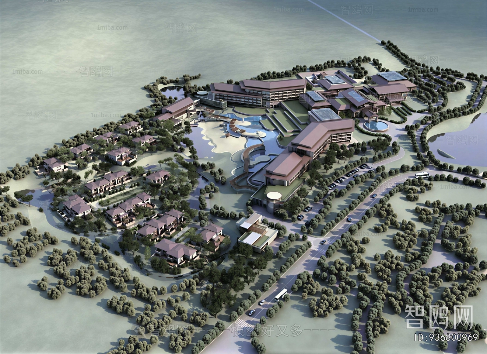 Modern Architectural Bird's-eye View Planning