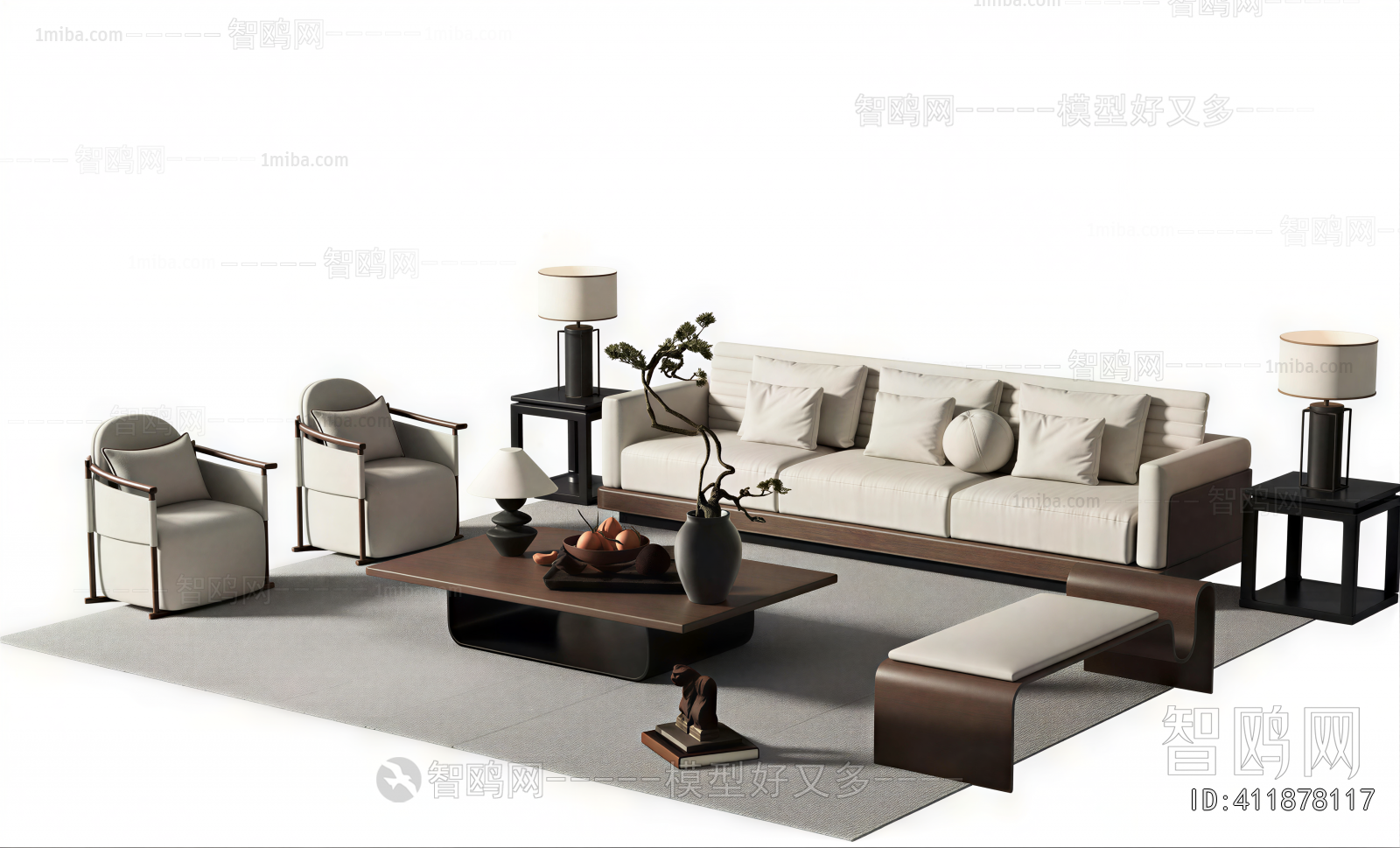 New Chinese Style Sofa Combination