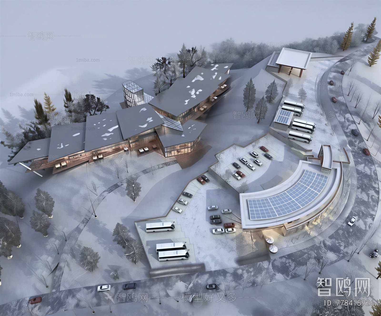 Modern Architectural Bird's-eye View Planning