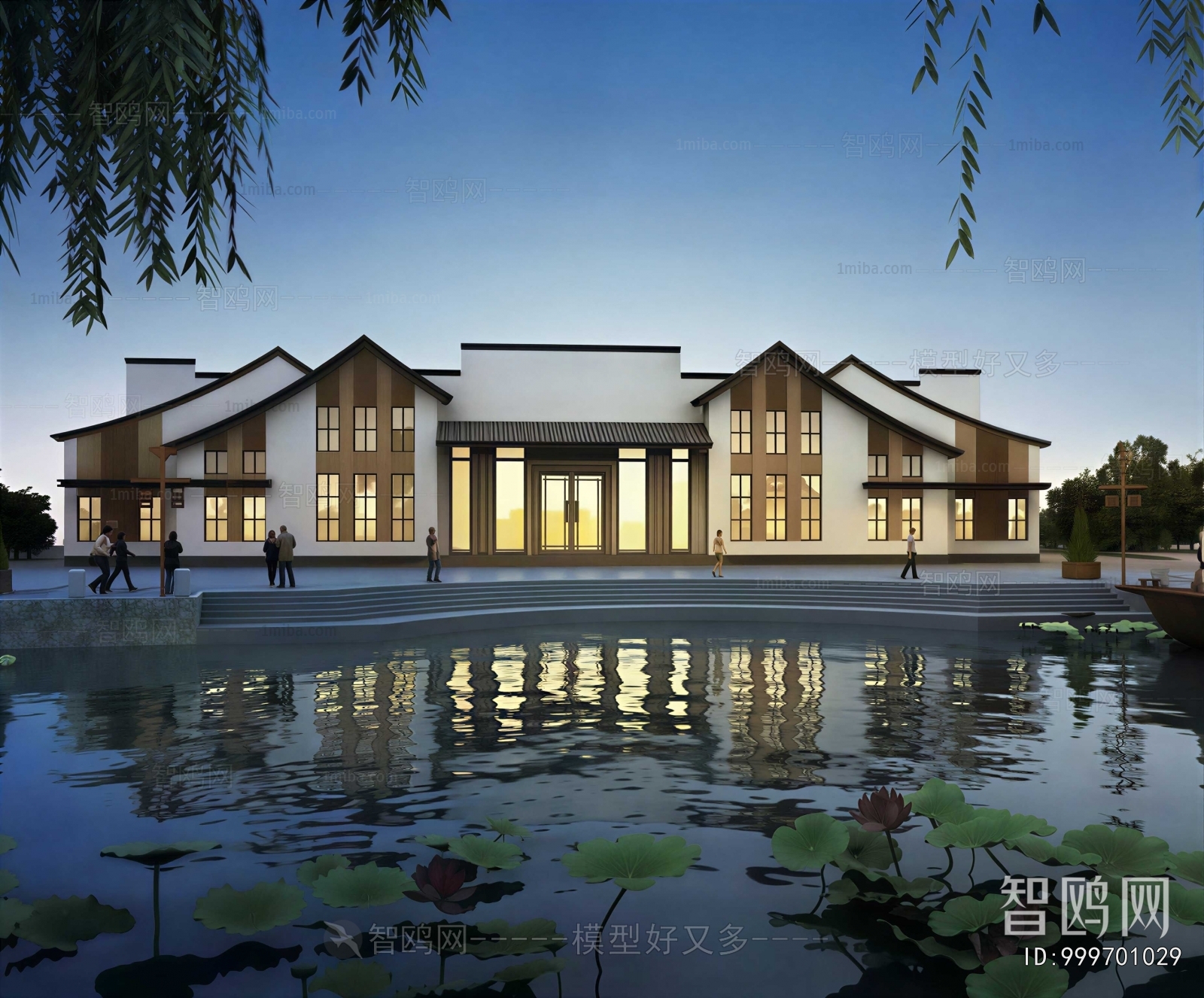 New Chinese Style Appearance Of Commercial Building