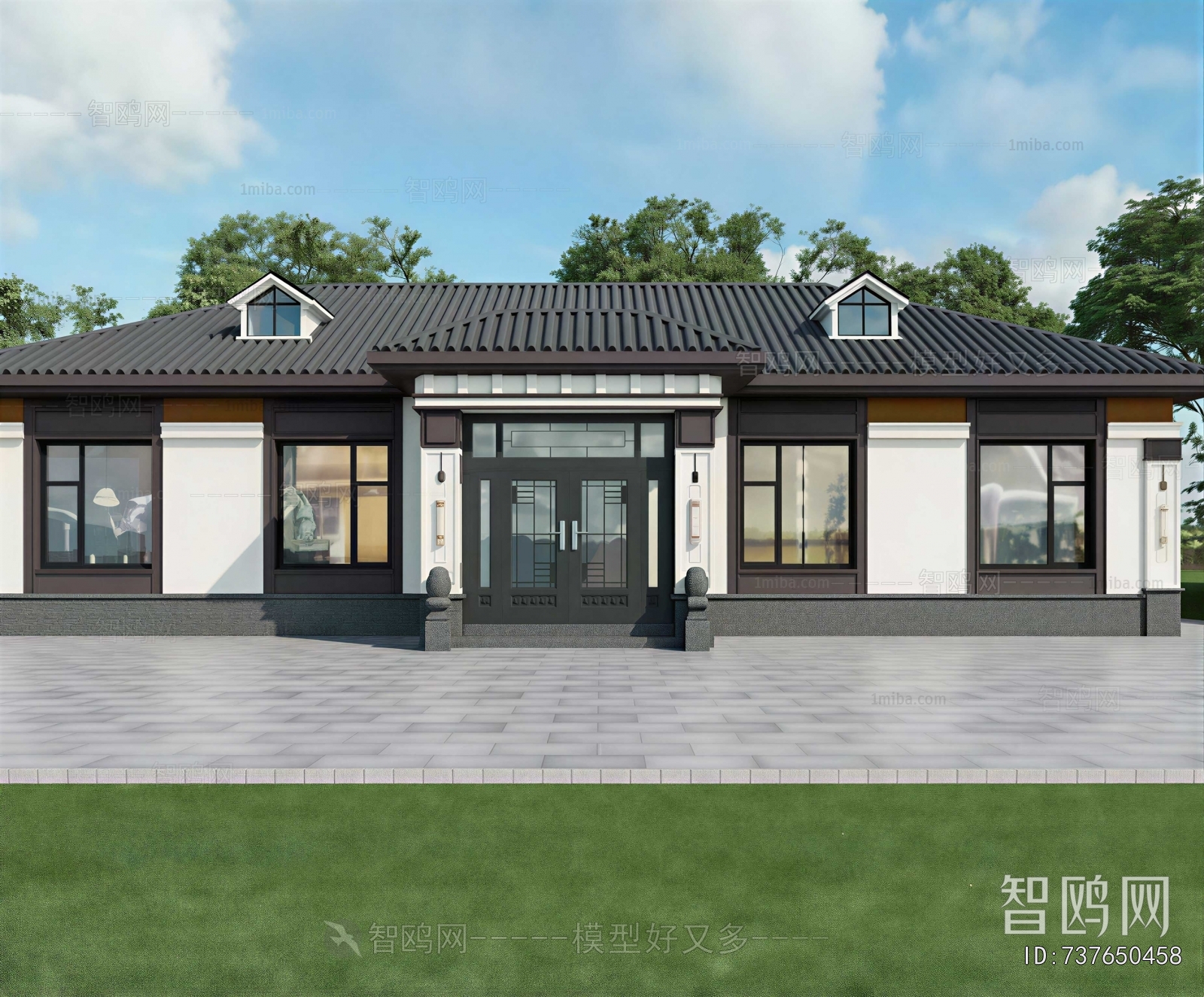 New Chinese Style Villa Appearance