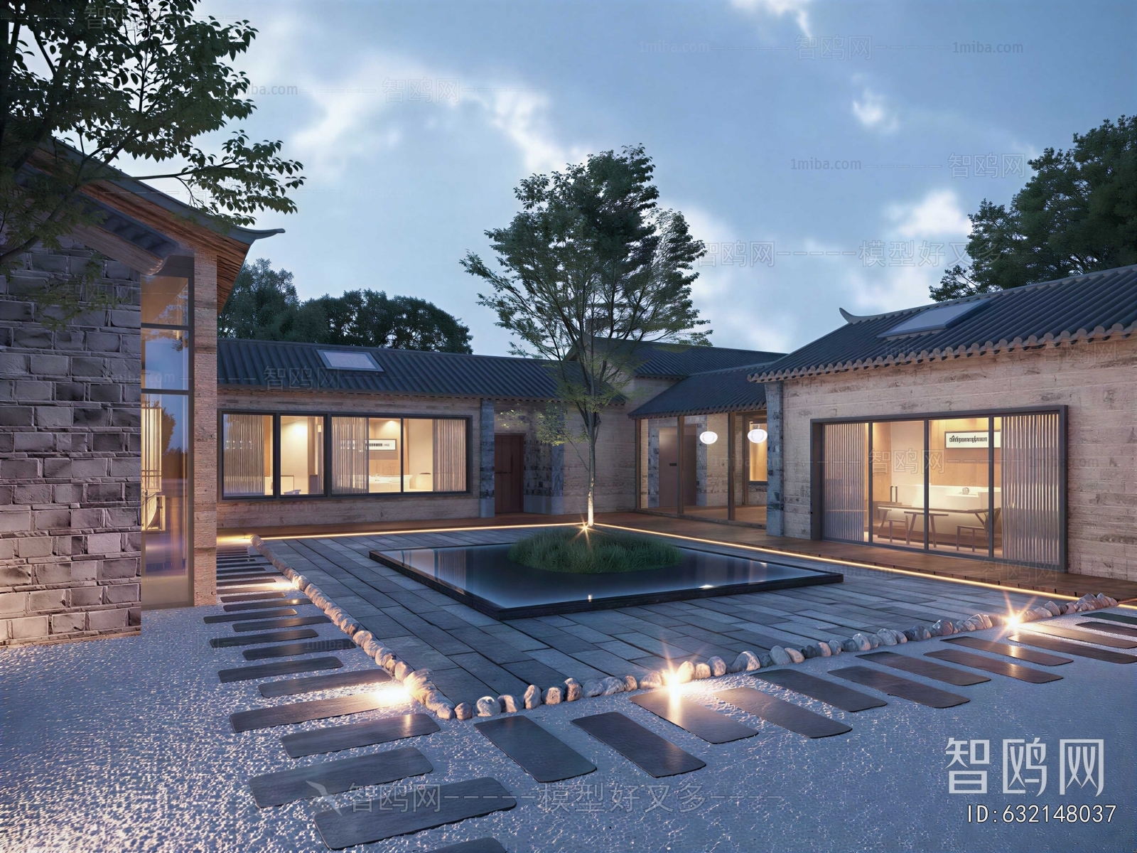 New Chinese Style Courtyard/landscape