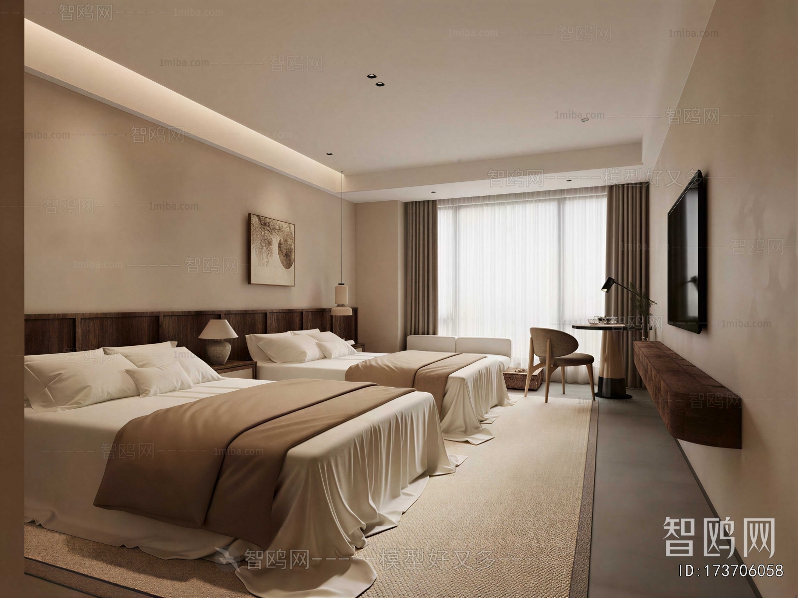 New Chinese Style A Living Room