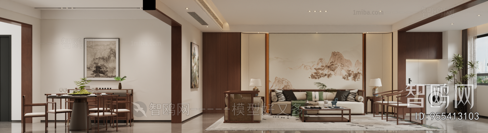 New Chinese Style A Living Room