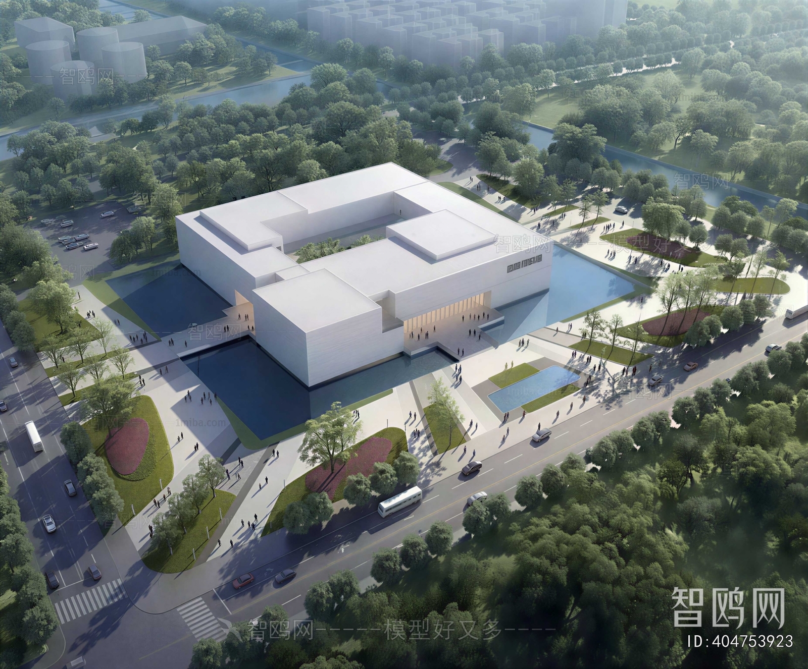 Modern Architectural Bird's-eye View Planning